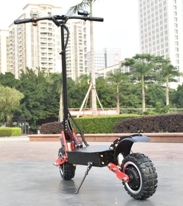 YUME 2400 Вт 10 дюймов для взрослых внедорожные двойной мотор электрический скутер со снимающимся сидением