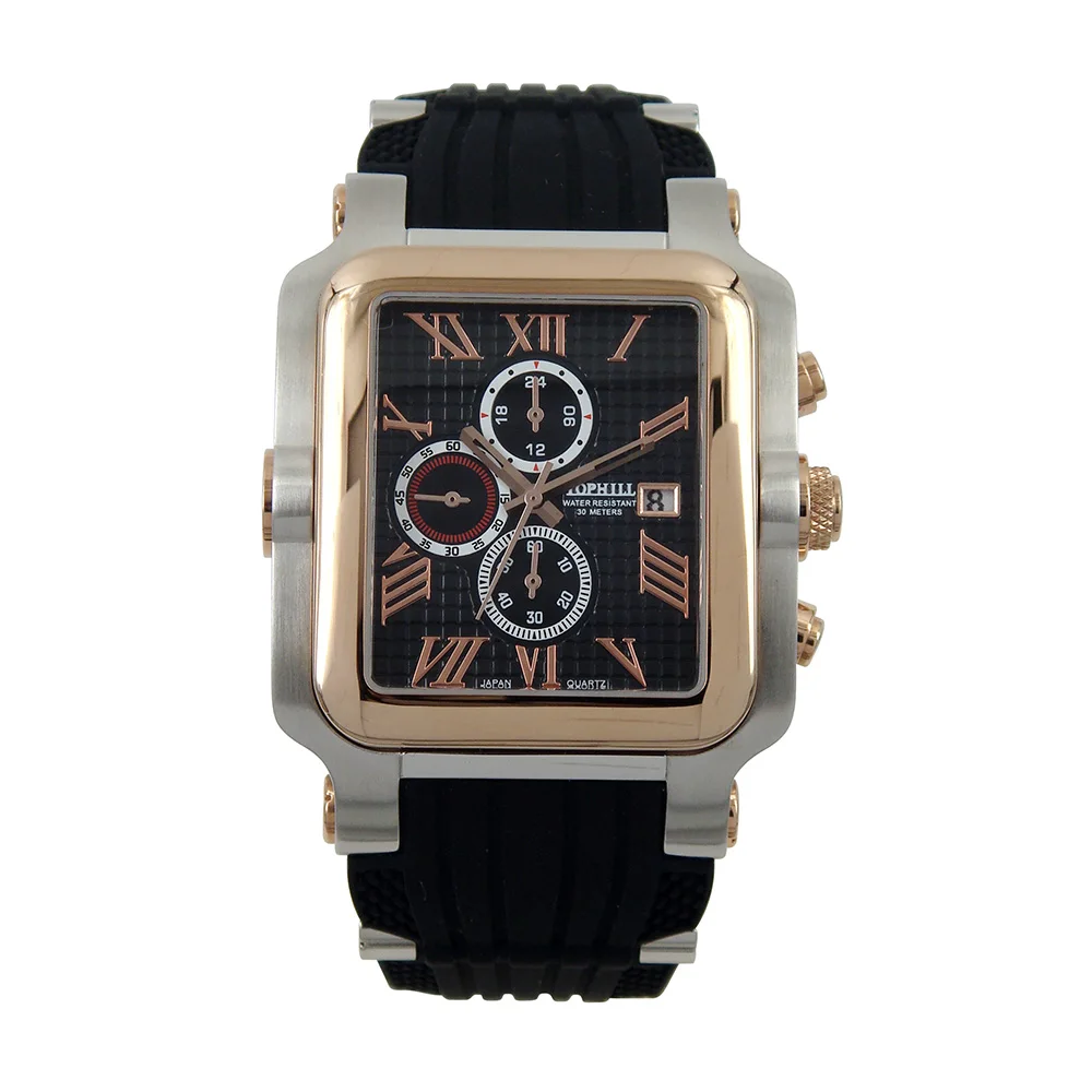 Novelty Square Chronograph Men Western Wrist Watch