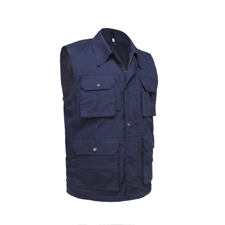customize election safety hunting vest camo custom logo multi-pocket Winter photographer work vest waistcoat