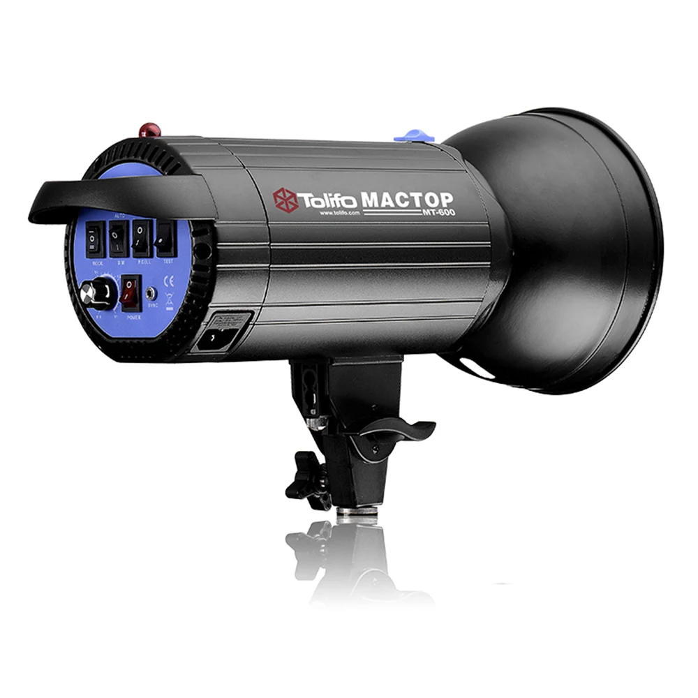 Tolifo portable High power 600W photography lighting studio strobe flash light for portrait shooting