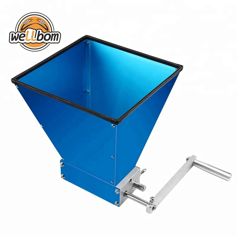 304 Stainless Steel Homebrew Grain Roller Malt Mill  with Rubber Strips Protect Loop for Beer