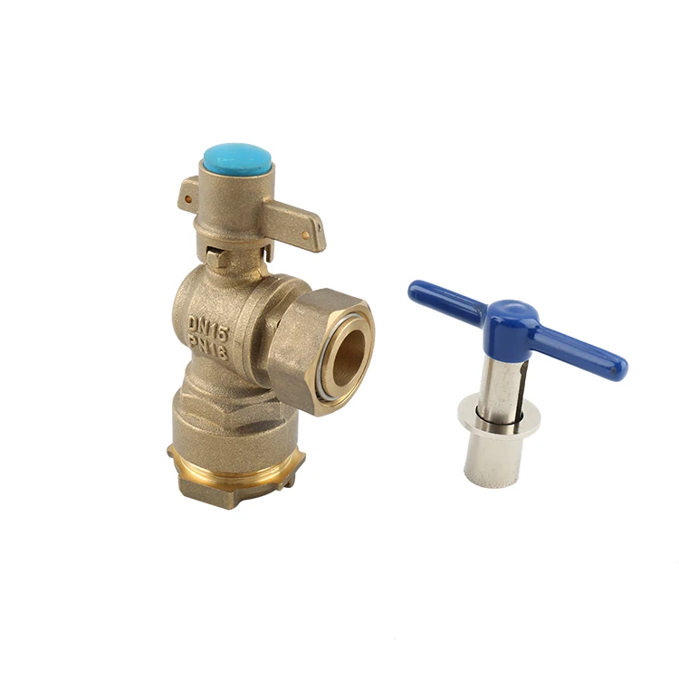 BMAG In Stock WRAS Certificated Anti-Theft DN15*3/4*25 PN16 Brass Lockable Ball Valves Lock Ball Valve For Water Meter