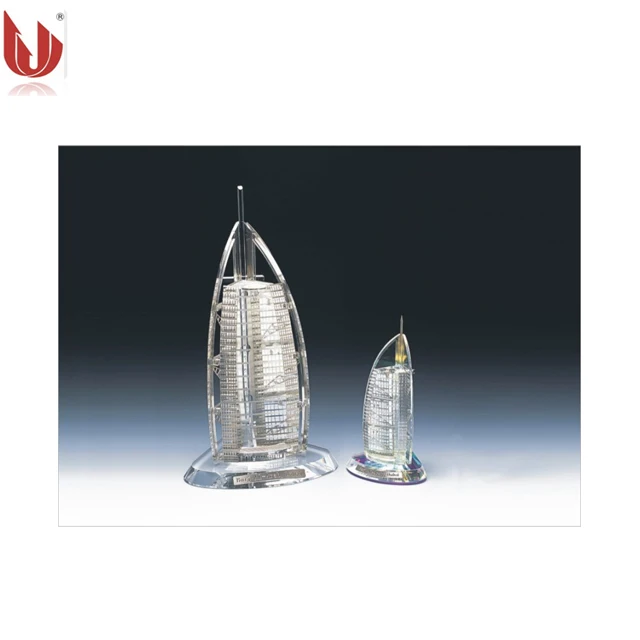 Dubai  Burj Al Arab Hotel crystal building model souvenir