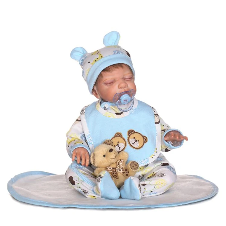 Wholesale new handmade 22inch soft silicone vinyl baby lovely cheap reborn baby dolls