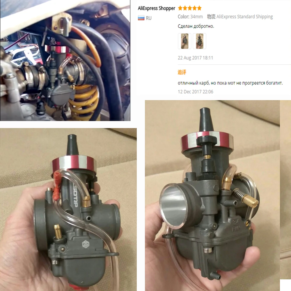 
ZSDTRP Motorcycle Parts Carburetor Carburador 28 30 32 34 mm with Power Jet fit on Racing Motor Engine Min MOQ 