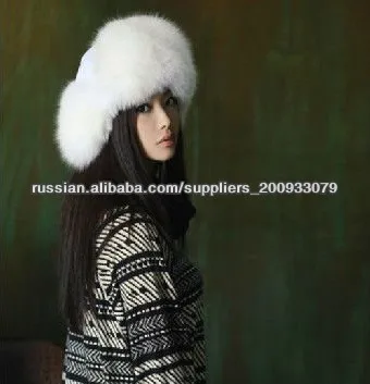 2013 most popular women's ear covers white fox hat