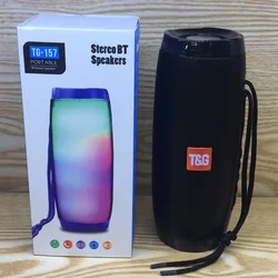 New Arrival Portable LED  Pulse Speaker Wireless light flashing waterproof tg 157 speaker