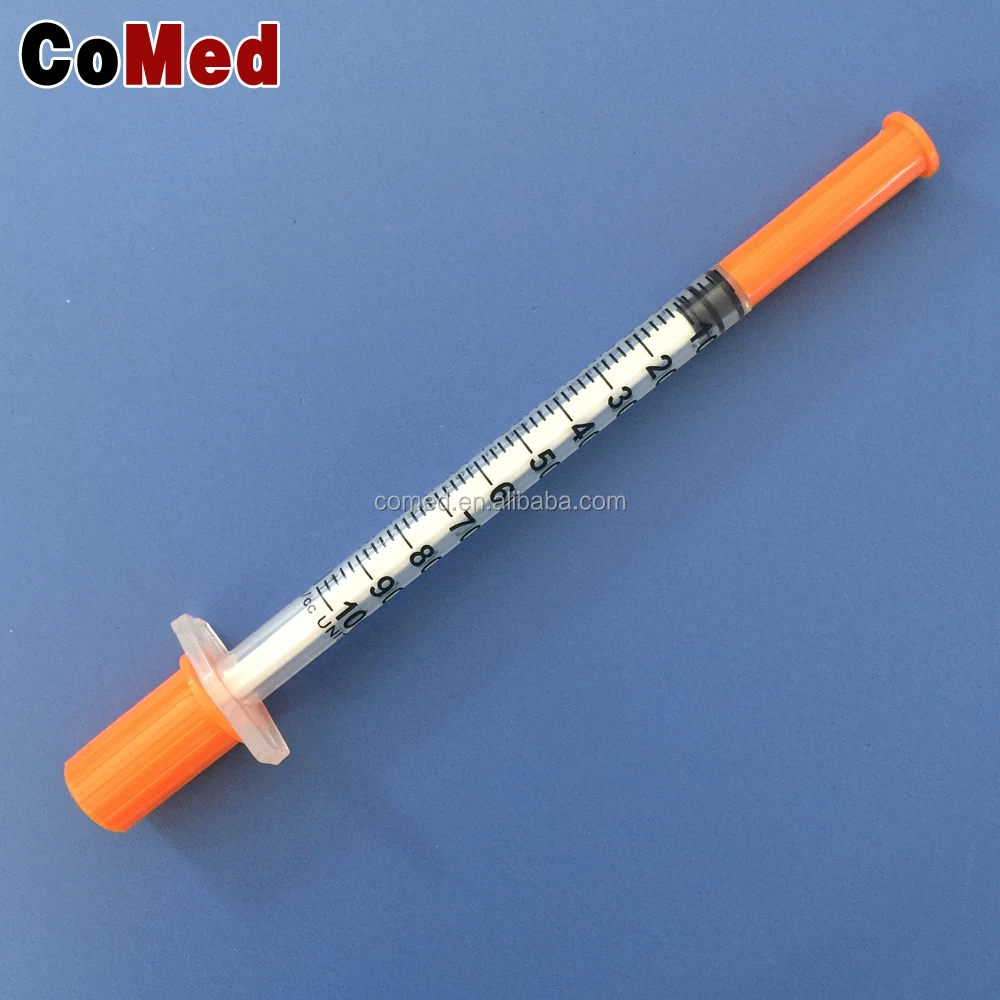 Стерильный одноразовый шприц инсулина 1 мл для одноразового использования
