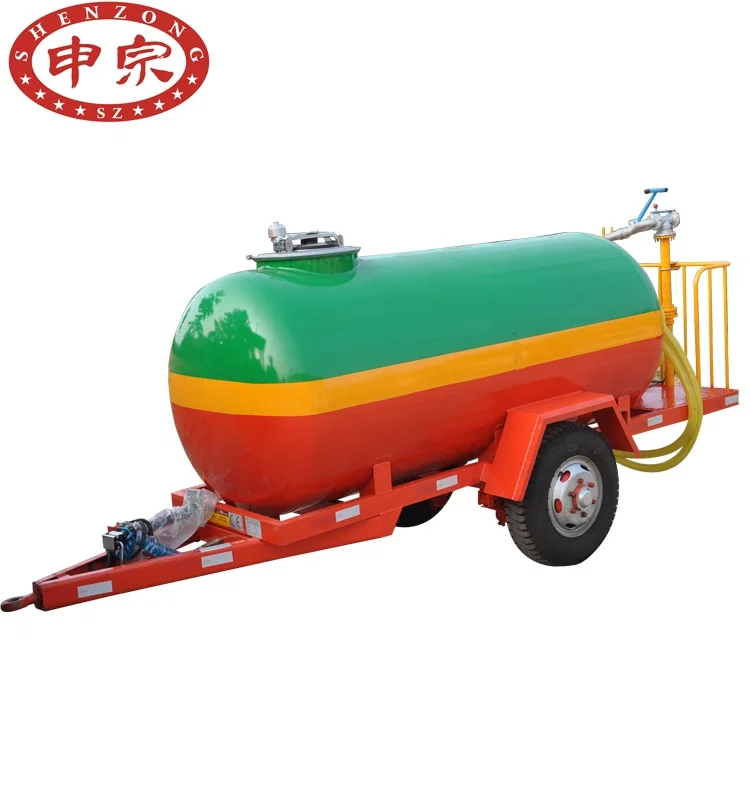 3ton tractor water irrigation tanker on trailer with planter and plough