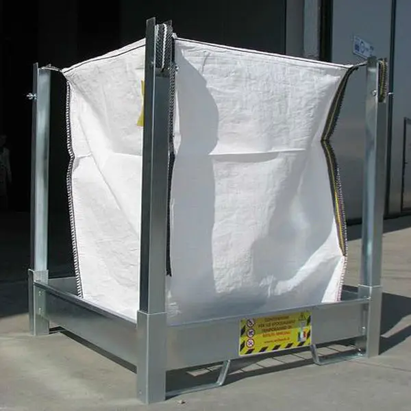 100% PP FIBC 1000kg Ton Jumbo Cement Packing Big Bulk Cooler Discharger Salt factory woven fibc bag made by Germany machine