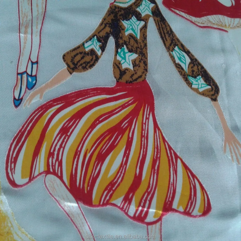 
Printed and burnout blend silk visco chiffion satin fabric 