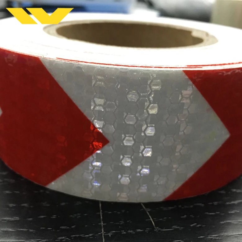 Factory Price Red White Arrow Pattern Reflective Tape For Vehicle