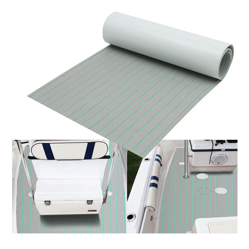 Deluxe leather texture yacht surfboard deck pad 240x90cm 6mm thick Marine Flooring Faux Teak EVA Foam Boat Decking Sheet