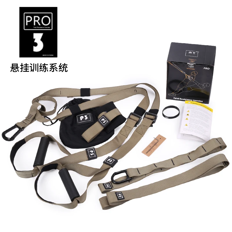 
Customized logo Home gym fitness equipment Trainer Kit P3 Pro Suspension Straps Sling Trainer basic kit 