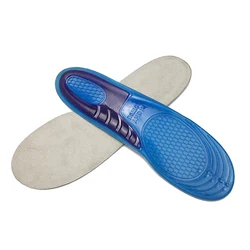 Free cutting design high elastic silicone gel footwear insert foot pain relief sport running insole for shoes