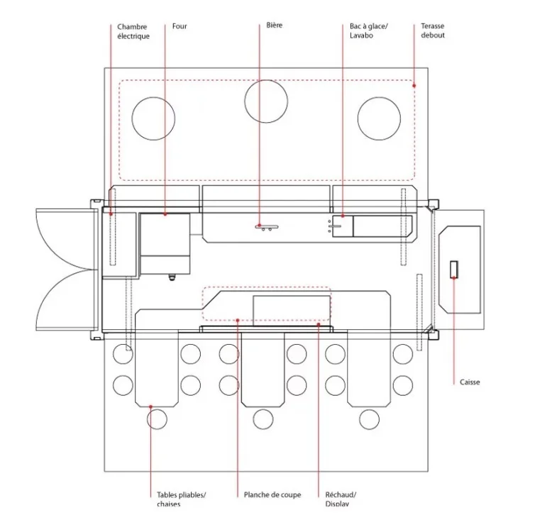 Hysun High Quality Assurance Hydraulic open equipment modified pop up container bar for coffee, bookstore, shop, tea house