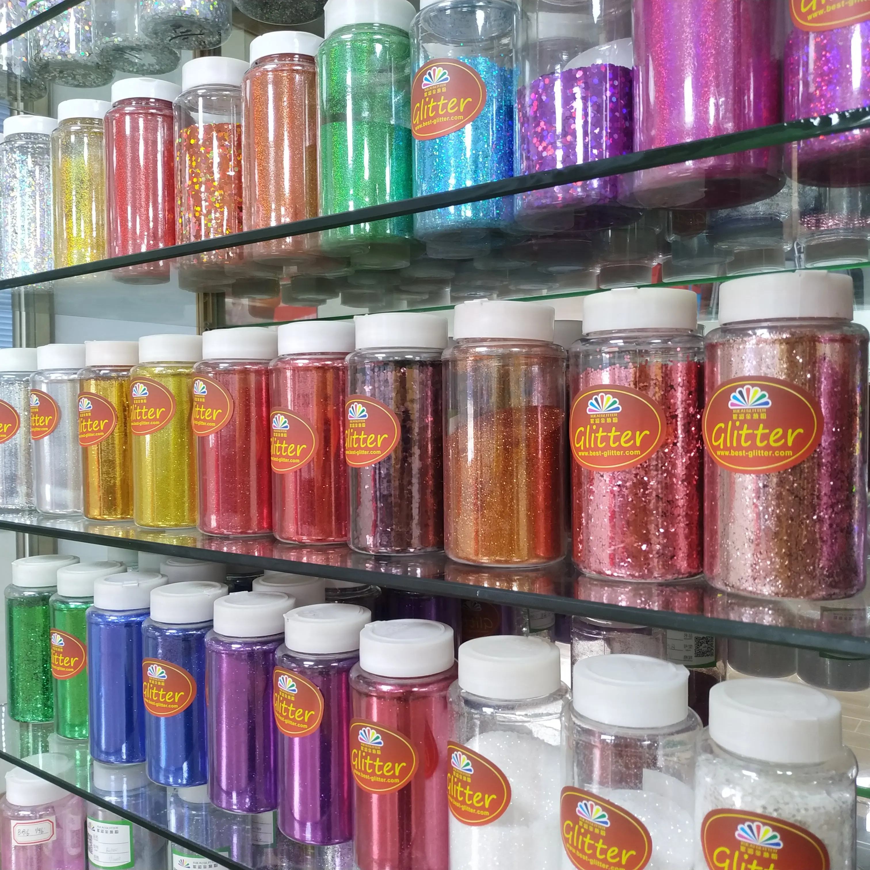 solvent resistant and high temperature resistant acrylic glitter powder bulk chunky acrylic powder