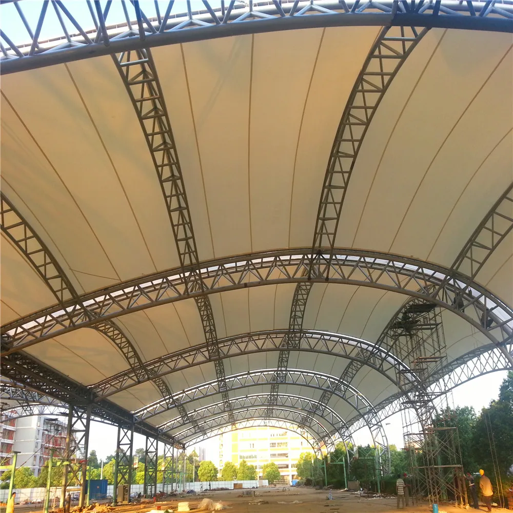 
Steel structure truss systems PVDF tensile Membrane Structure Roof Design 