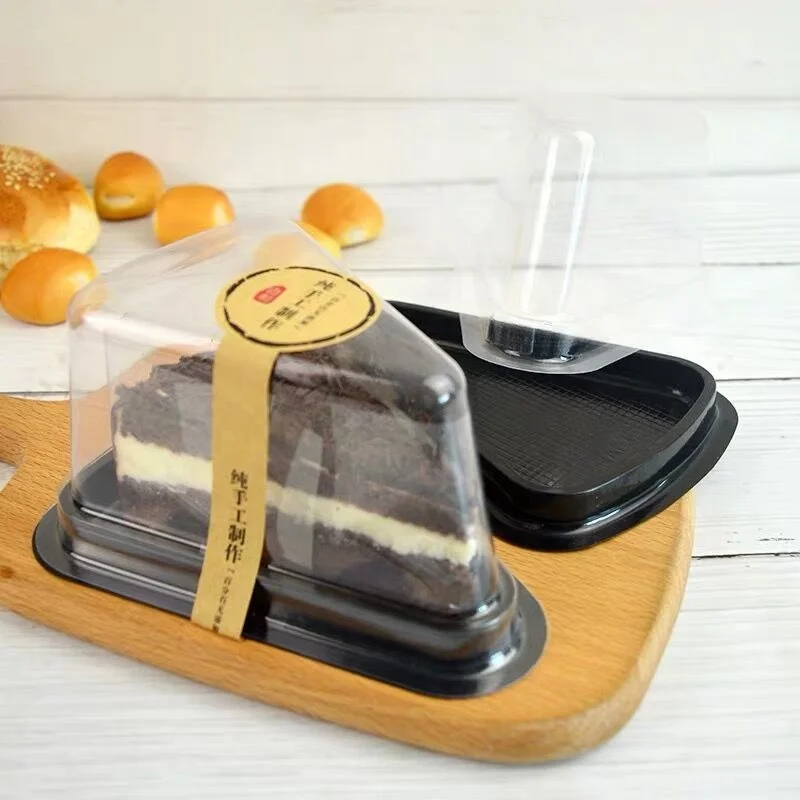Factory cheap price A03 triangle bakery blister plastic cake box