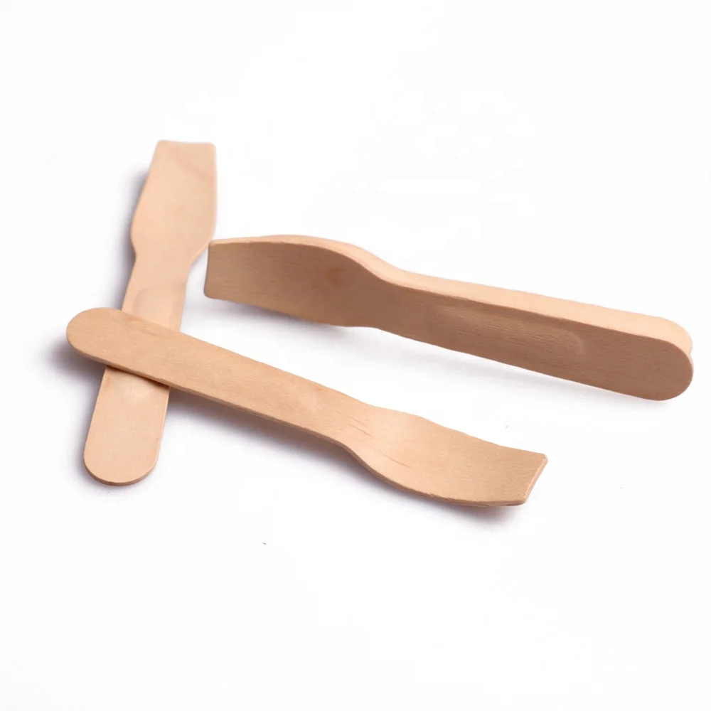 Single Use Wood Flat Spoon&Spatula For Tea Spoon