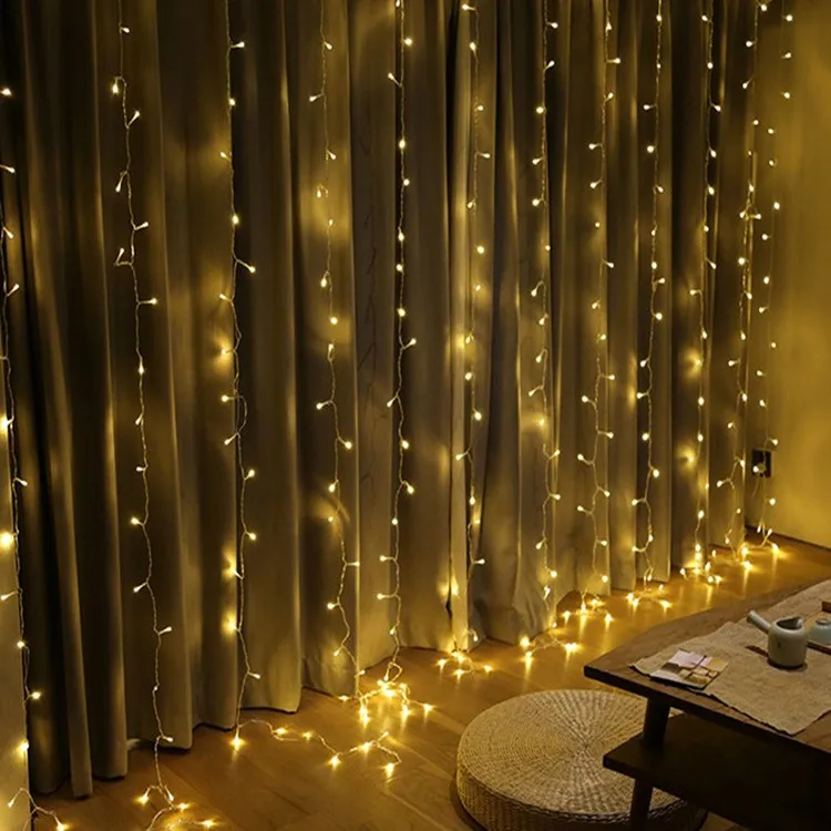 300 LED 3*3m Fairy Curtain String Lights for Christmas Wedding Party Holiday