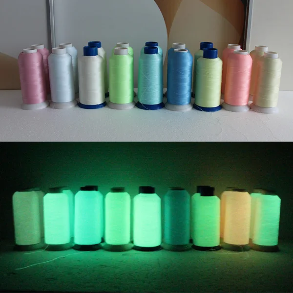 
Embroidery photo luminescent glow polyester yarn 