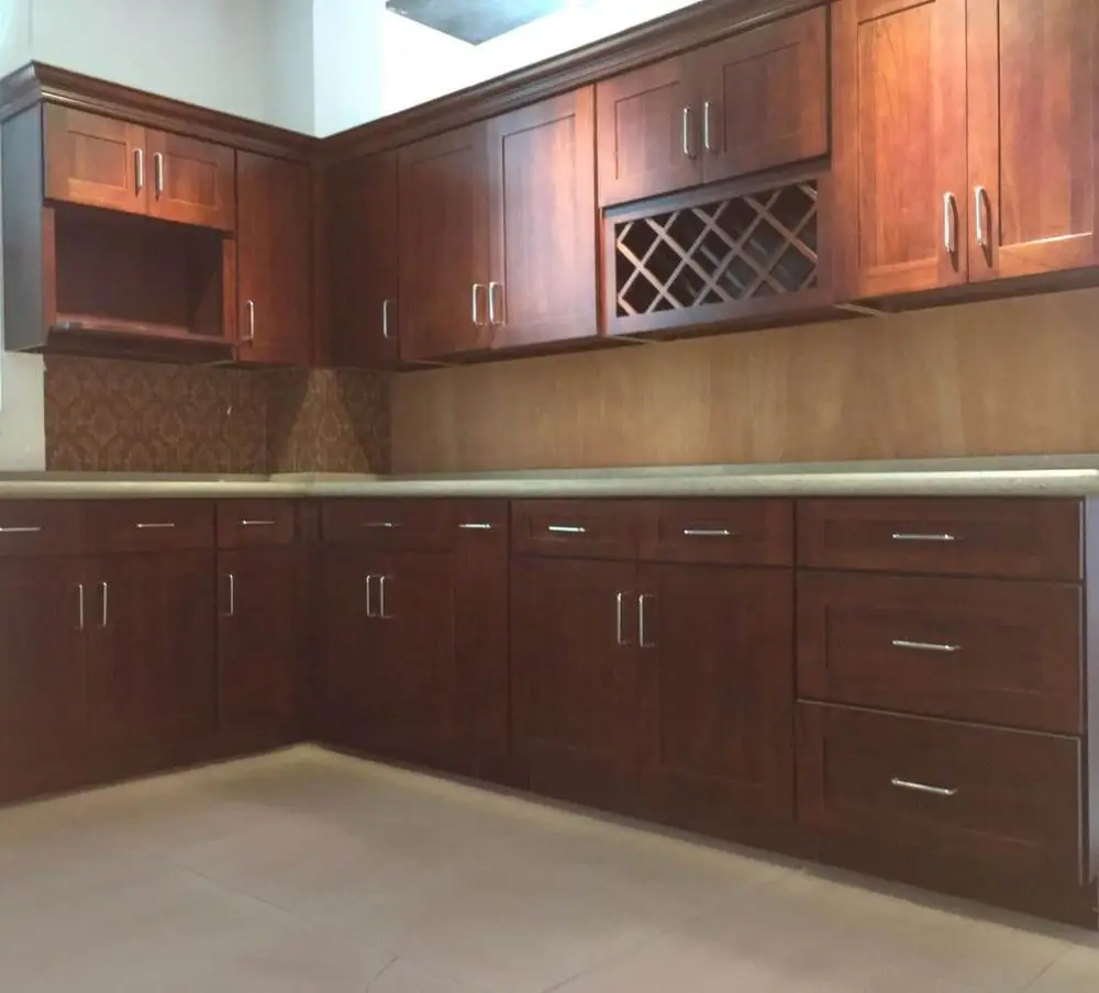 modern soild wood wooden kitchen cabinet design