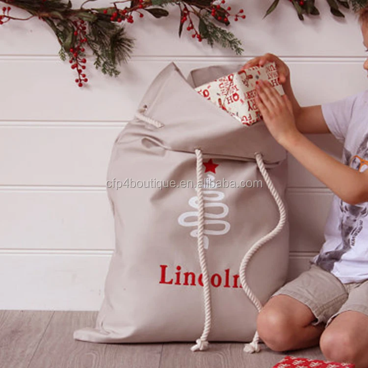 
CFP G597 Personalised Xmas Bag Christmas Tree Santa Sack 