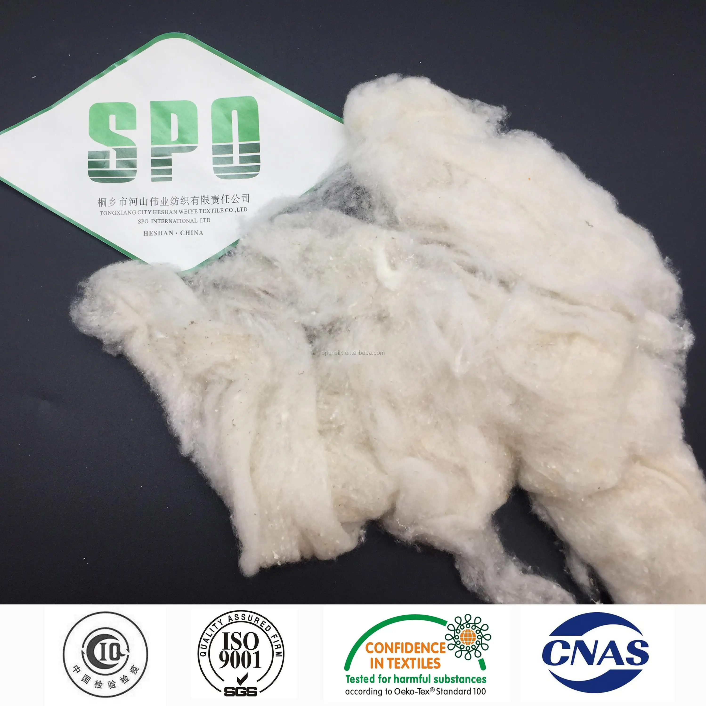 Pure Silk Noil A From Silk Fiber For Filler,Short Fibers Free Samples