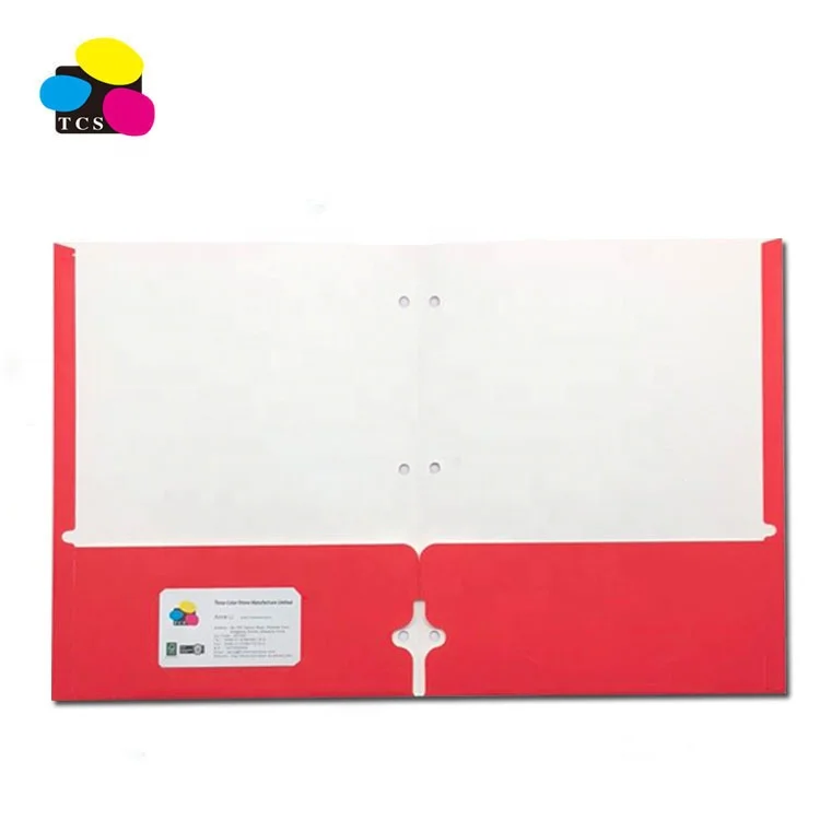 High Quality Cheap ECO-Friendly Lehui100pcs/PDQ  Letter Size  Assorted Color Two Pockets Paper File Folder