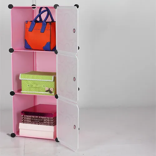 Factory Best selling PP DIY Wardrobe Portable Cheap Student  Cabinet  Clothes Quilt storage cabinet
