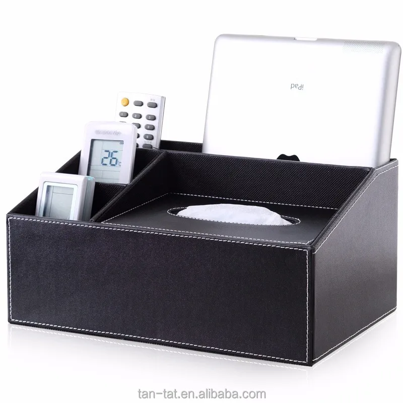 Leather Desk Tidy Caddy Pencil Pen Holder Desk Office Supplies Organiser