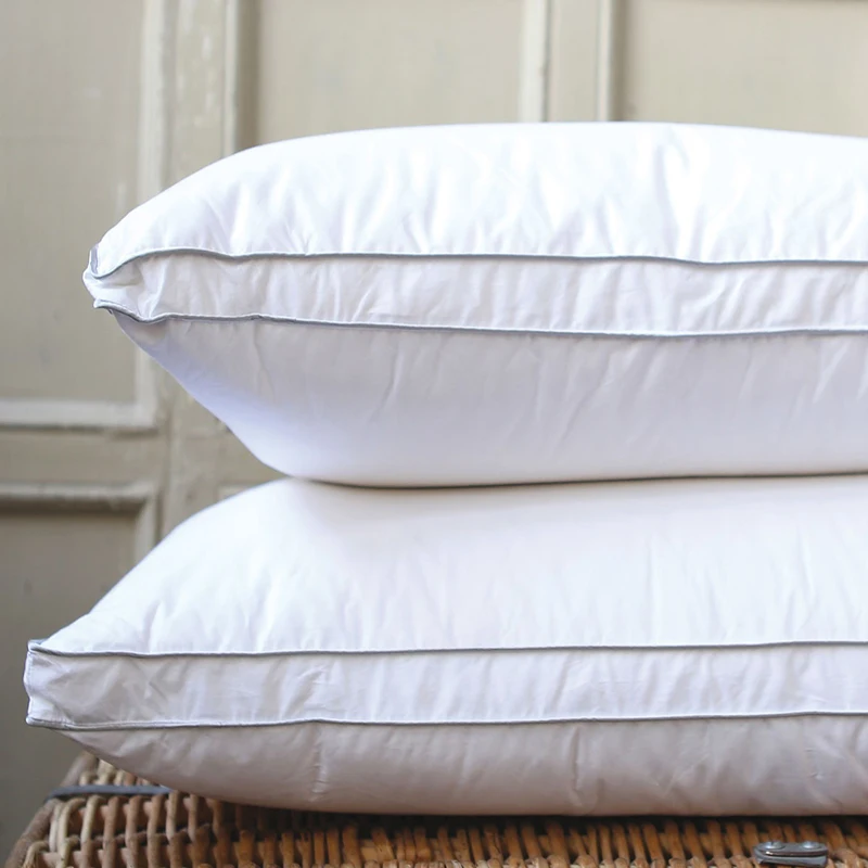 JR611 Hot-selling Hotel Collection Bed Pillows for Sleeping 1200g Comfortable and Supportive Duck Feather Pillow