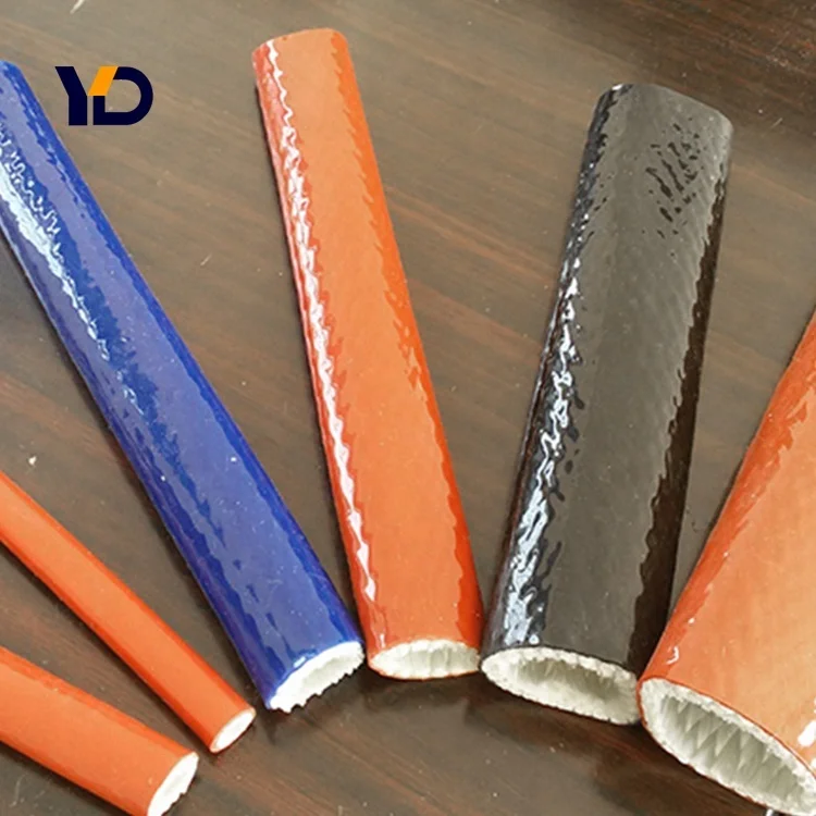 
electric wire protection tube SRG Liquid Silicone Rubber coated Fiberglass Sleeves 