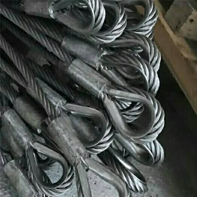 High Temperature Press Stainless Steel Wire Rope Sling For Crane