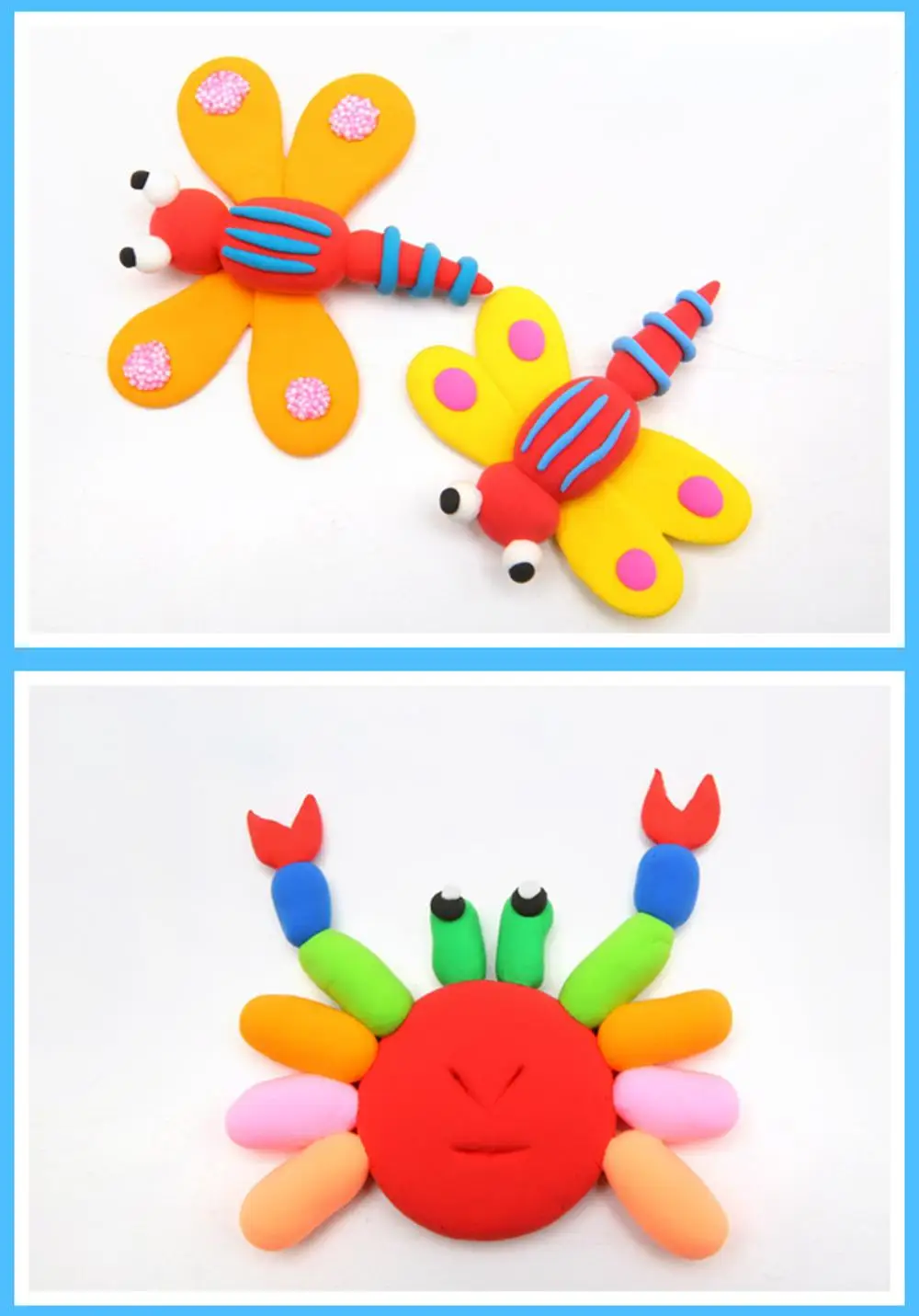 12color Kids Non-sticky DIY Modeling Suitcase Super Light Clay Set