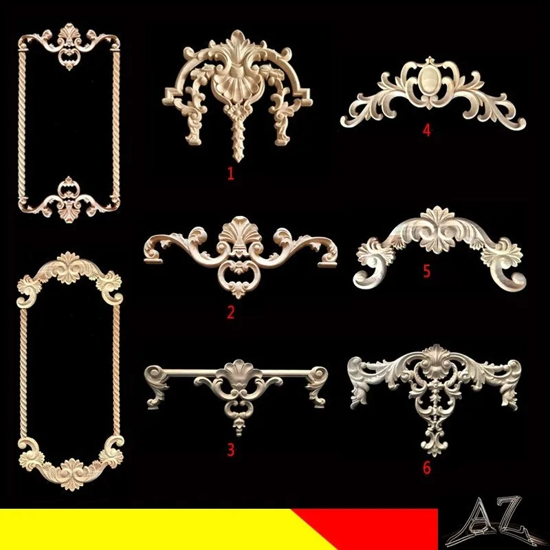 gifts and crafts carving wooden door decoration carving wood applique decorative door trim