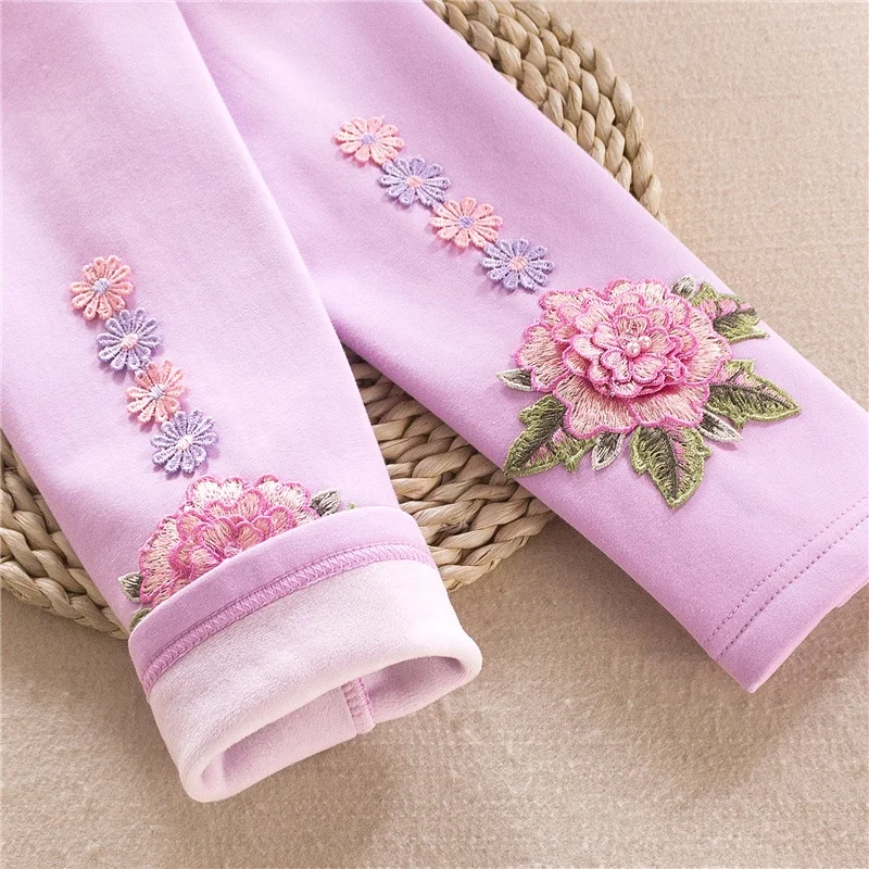 B10506A европейские леггинсы с цветочным принтом для маленьких девочек, хлопковые леггинсы