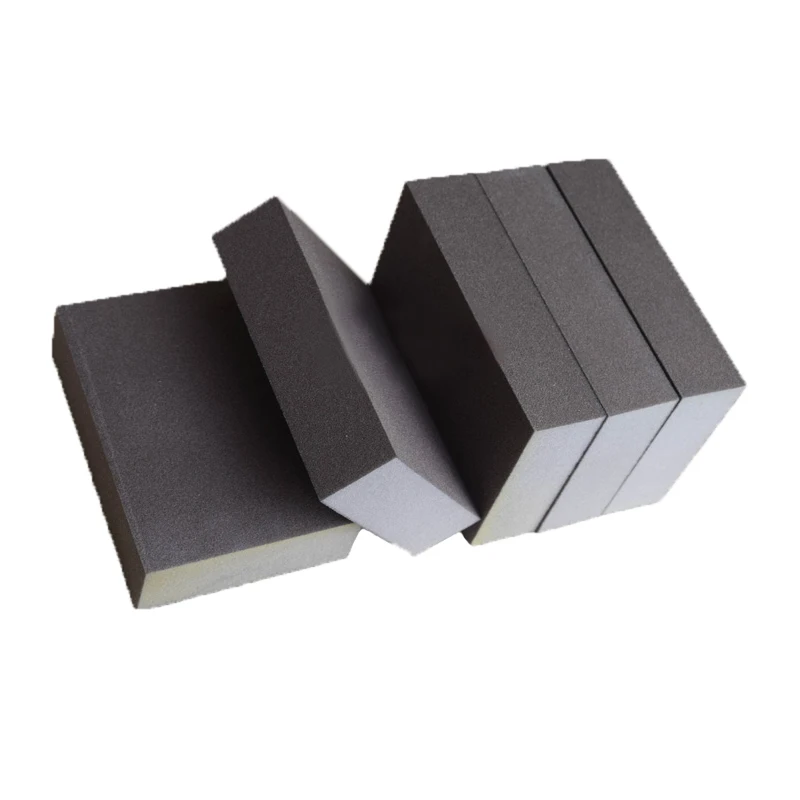 square multifunction aluminum oxide abrasive sand foam sanding sponge block for wood metals