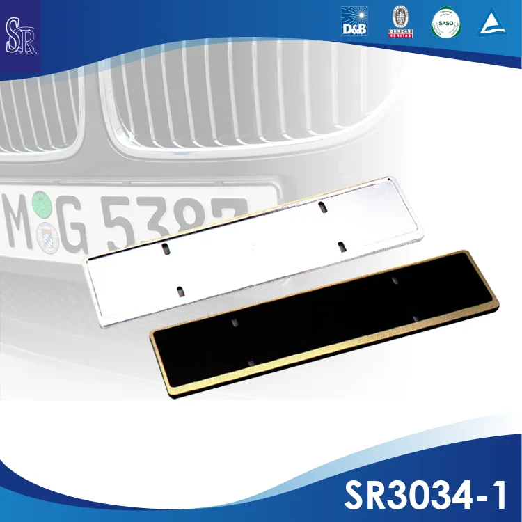 Black plastic blank car number plate(542x136mm) from Taiwan