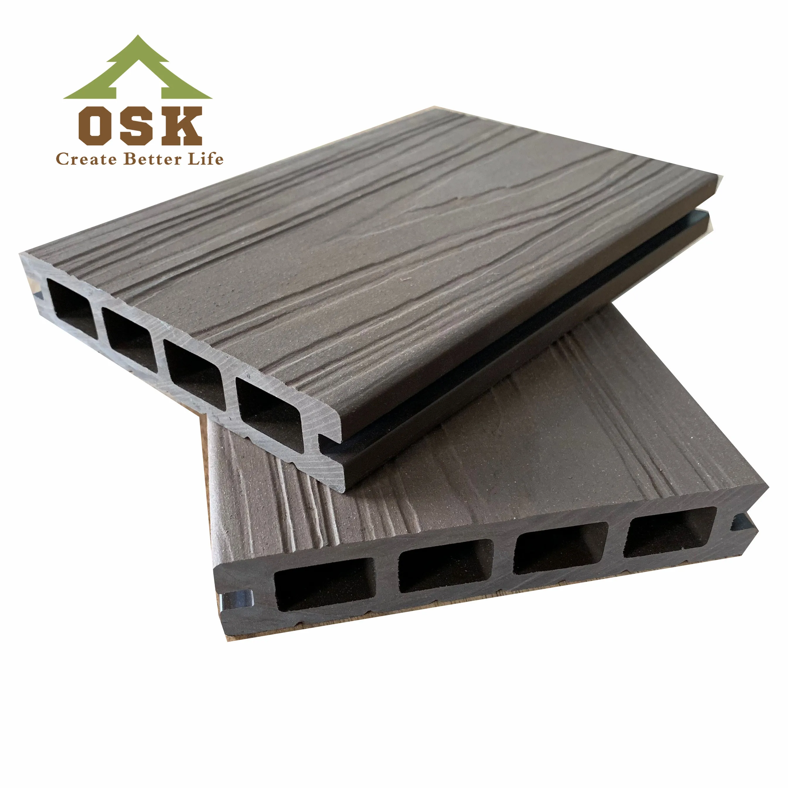 new wood plastic composite decking china wpc floor tiles deep embossed 3D
