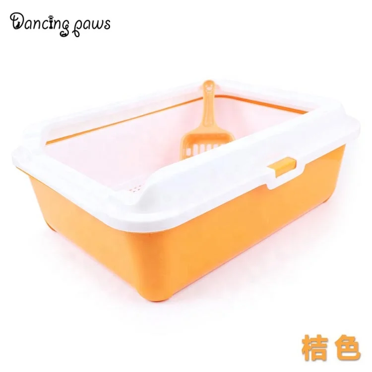 Hot selling double-deck plastic self cleaning cat litter box toilet with poop scoop ready to ship 10 pcs free shipping