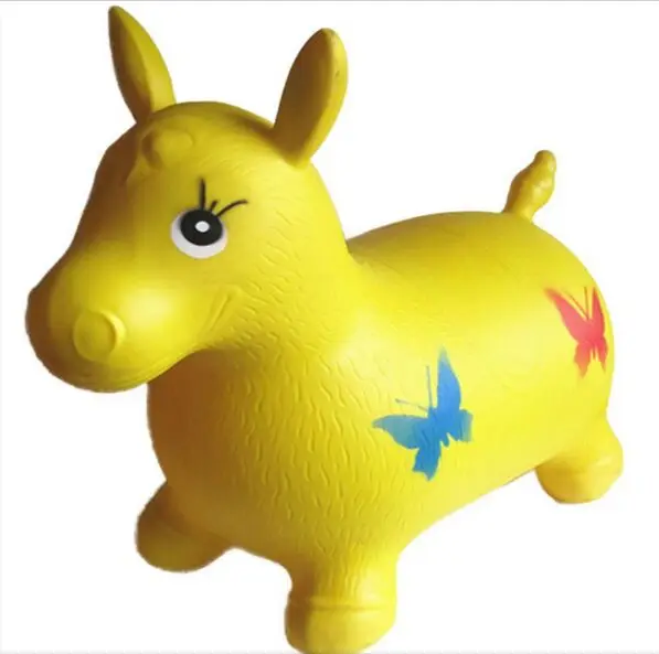 
Cute inflatable bouncing horse plastic inflate jumping horse kid riding horse toys 