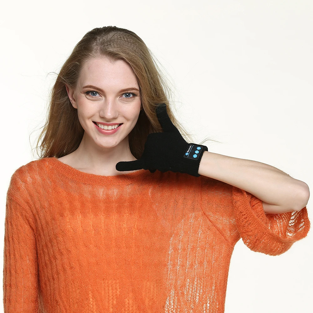 
Hottest 2018 Christmas Gift Fashion Musical Warm Gloves Speaker Touch Screen Smart Glove Wireless Connect Gloves 