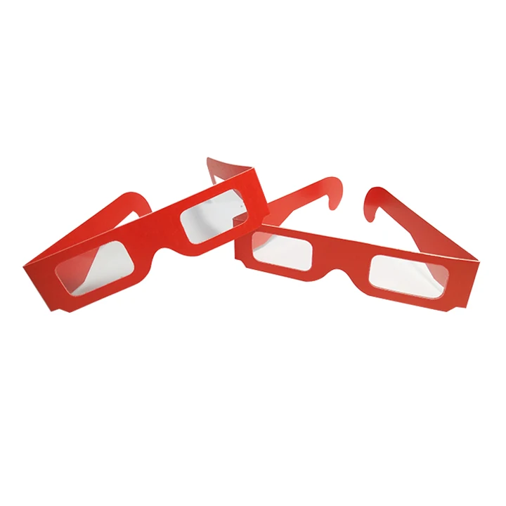 Factory Promotional Paper Fireworks Glasses Branded for Party Love Heart Diffraction Glasses