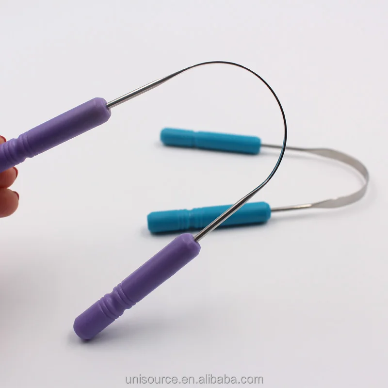 Daily used personalized stainless steel tongue scraper for adult