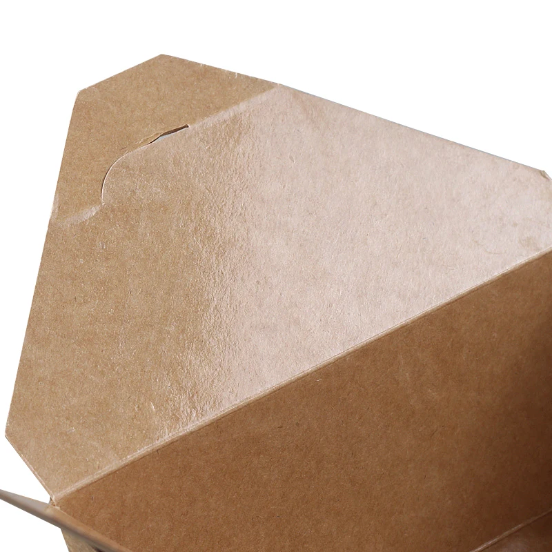 Disposable Biodegradable Brown Kraft Paper Take Away fast food gift Recycle boxes