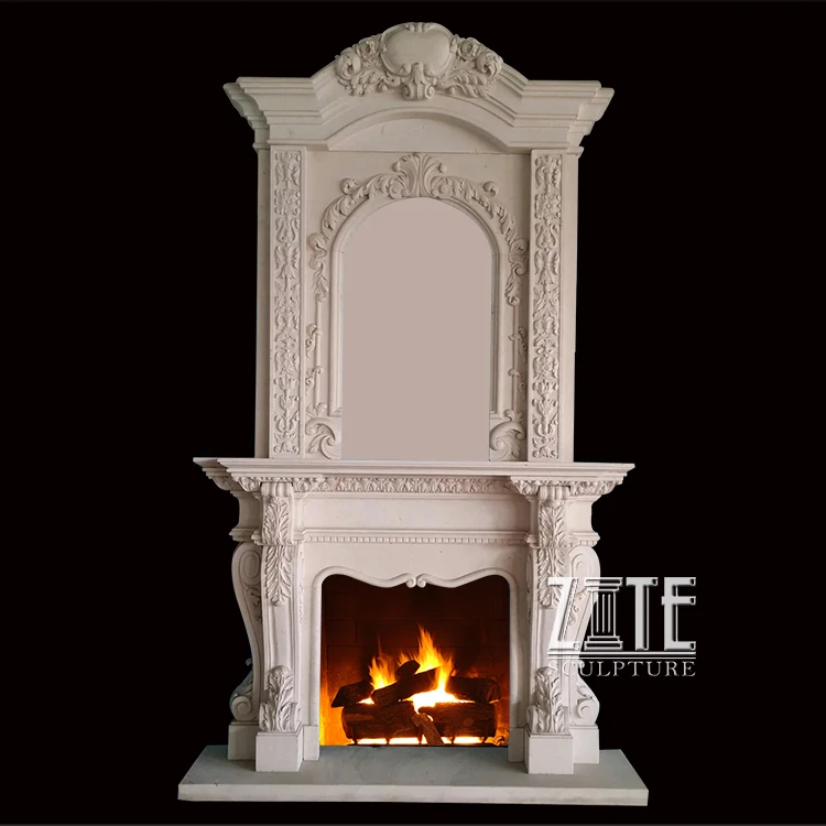 New Design Decorative stone marble fireplace surround