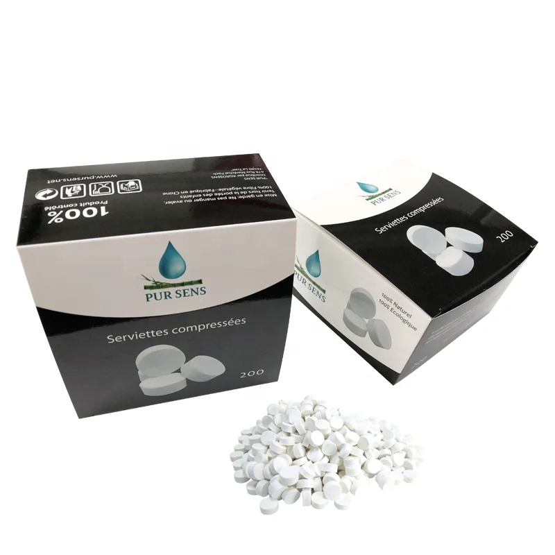 OEM china wholesale tablet coin tissue rayon material hot selling biodegradable compressed towels