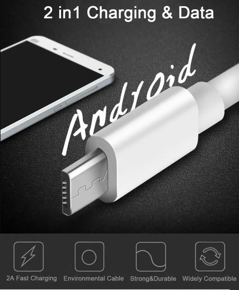 Usb-кабель micro 10 футов 2A v8 usb y-образный кабель для samsung s8